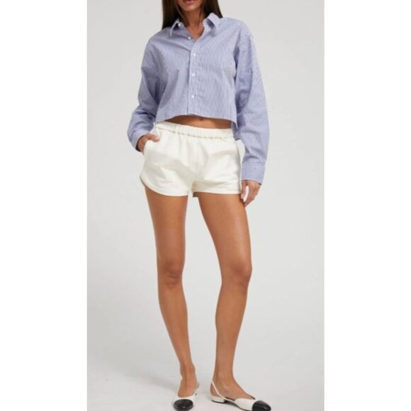 SPRWMN White Leather Slip Shorts XS - Picture 3 of 6